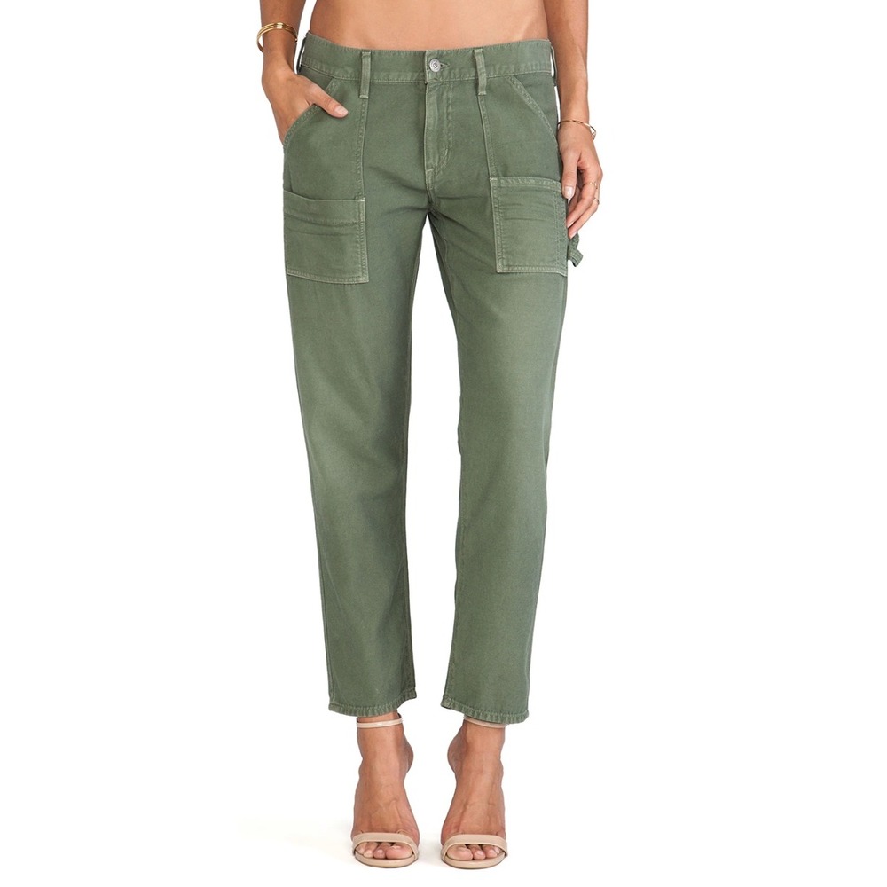 CITIZENS OF HUMANITY Surplus Leah Fatigue Utility Pants Olive Green Women's 27